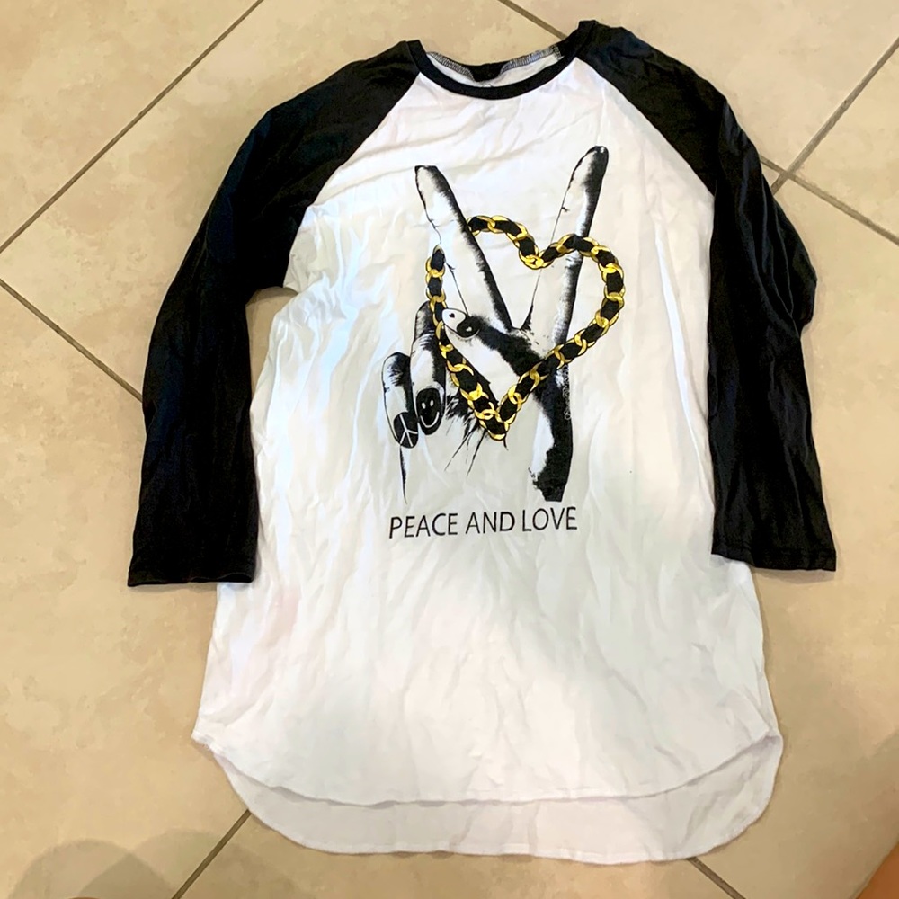 LAUREN MOSHI size 12 girls baseball t - WORN ONCE PERF CONDITION!!